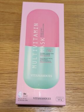 VITAMASQUES Multivitamin Radiant Complexion Sheet Mask – Pink/Teal